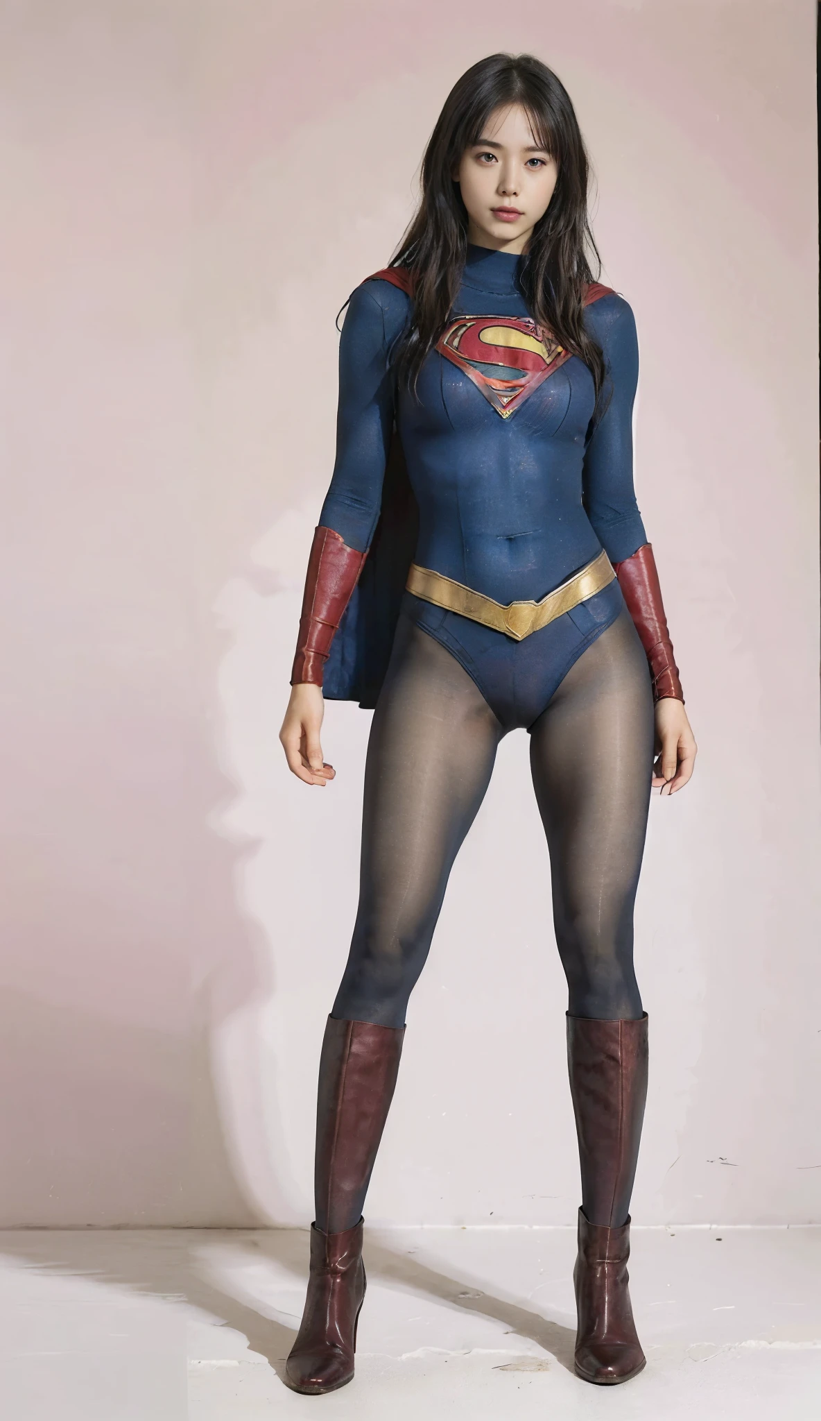 No background、(((Looking down、Looking down)))、(((Beautiful legs in black tights.)))、(((Legally express the beauty of your smile)))、((((Make the most of your original images)))、(((Supergirl Costume)))、(((Beautiful short bob hair)))、(((suffering)))、(((Please wear black tights....、Wear red boots)))、((Best image quality、8k))、((Highest quality、8k、masterpiece:1.3))、(((Preserve background )))、Sharp focus:1.2、Beautiful woman with perfect figure:1.4、Slim Abs:1.2、Wet body:1.5、Highly detailed face and skin texture、8k