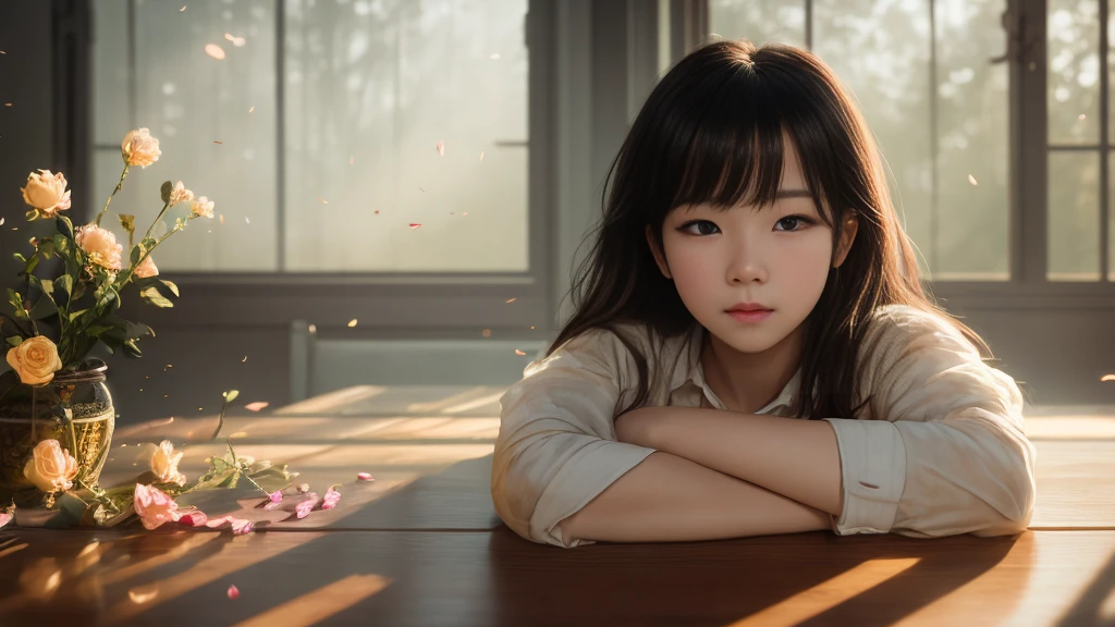 Beauty Prompt Copy Prompt Amazing Girl, breathtaking, backlight, Open the button, Sunlight, falling petals, rose, Fog, Fog, sunlit, In an attic covered with flowers and petals, Godrei, full of sweat, sunlit, smart, Ruffled panties and high exposure, leaning back, 8k,best quality, table top, Super high resolution, (realistic:1.4), RAW photos, (real skin texture:1.3), (Film grain:1.3), 1 girl, Beautiful and detailed eyes and face,table top, best quality, godrays, Fireflies and Dust, Dreamy light in pastel tones, snug, Morning dew, backlight, hazy, golden hour, Morning light, erotic mood, countryside, table top, best quality, very detailed, alone, performance, empty, prepare, cinematic Light, side lights, ultra high resolution, best shadow, raw, 4K, 극도로 realistic 스타일, detailed face, colofUnreal Engine 5, cinematic, color grading, portrait photography, Ultra wide angle, depth of field, very detailed, Beautifully colored by color, crazy details, intricate details, 아름답게 color grading, Unreal Engine, cinematic, color grading, Editorial photography, photography, Photo shoot, Shooting with a 70mm lens, depth of field, degree , Tilt Blur, Shutter speed 1/1000, F/2
