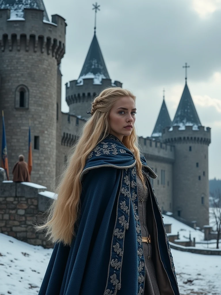 beautiful blonde ,game of thrones, Winterfel Castle