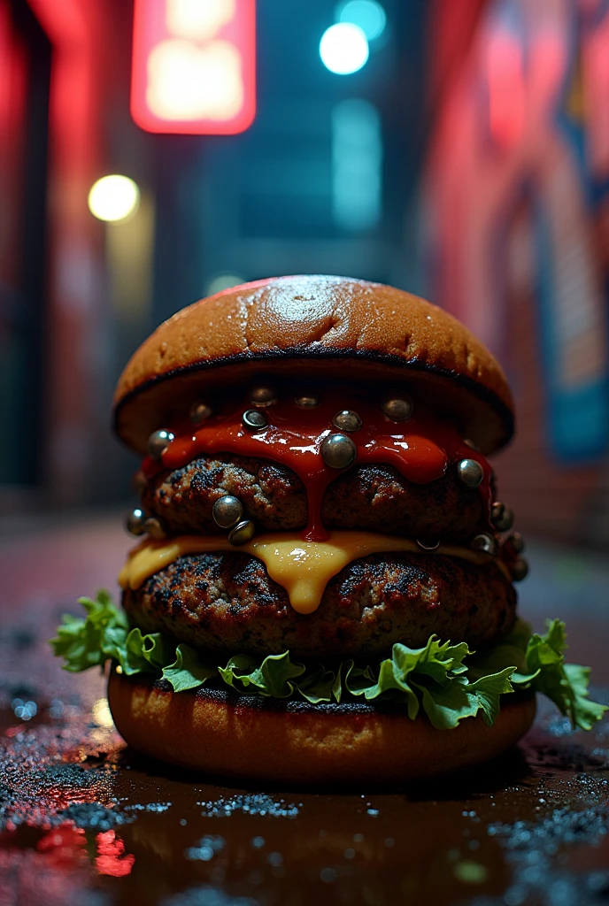 Hamburger with New York killer's clothes