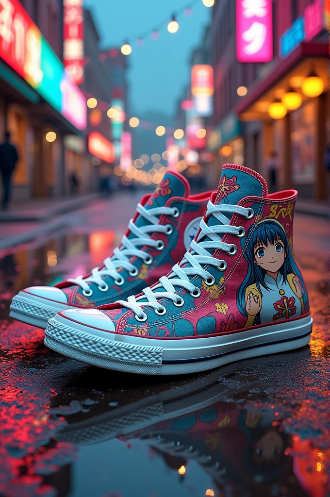 Custom shoes converse with anime decoration