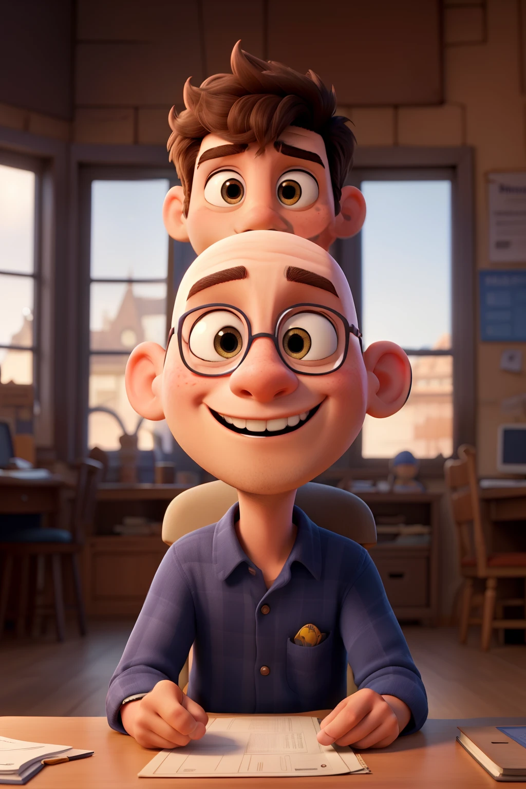 Disney Pixar about a boy who is a civil service exam student, baldie, the way you want