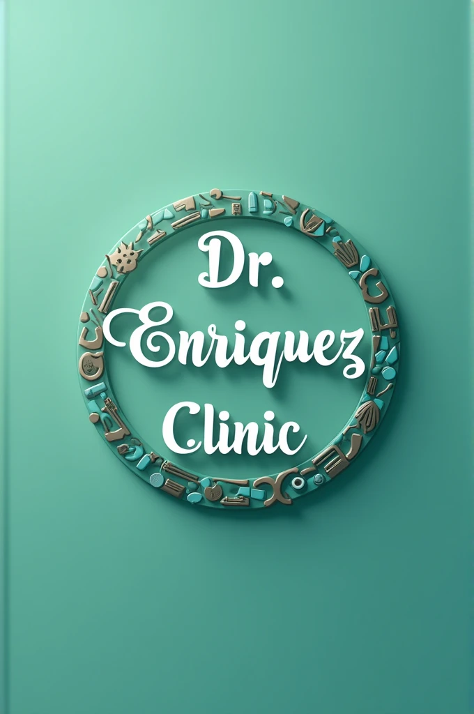 Internal Medicine Clinic logo in a circular shape that carries in the central part Dr. Enriquez Internal Medicine Doctor