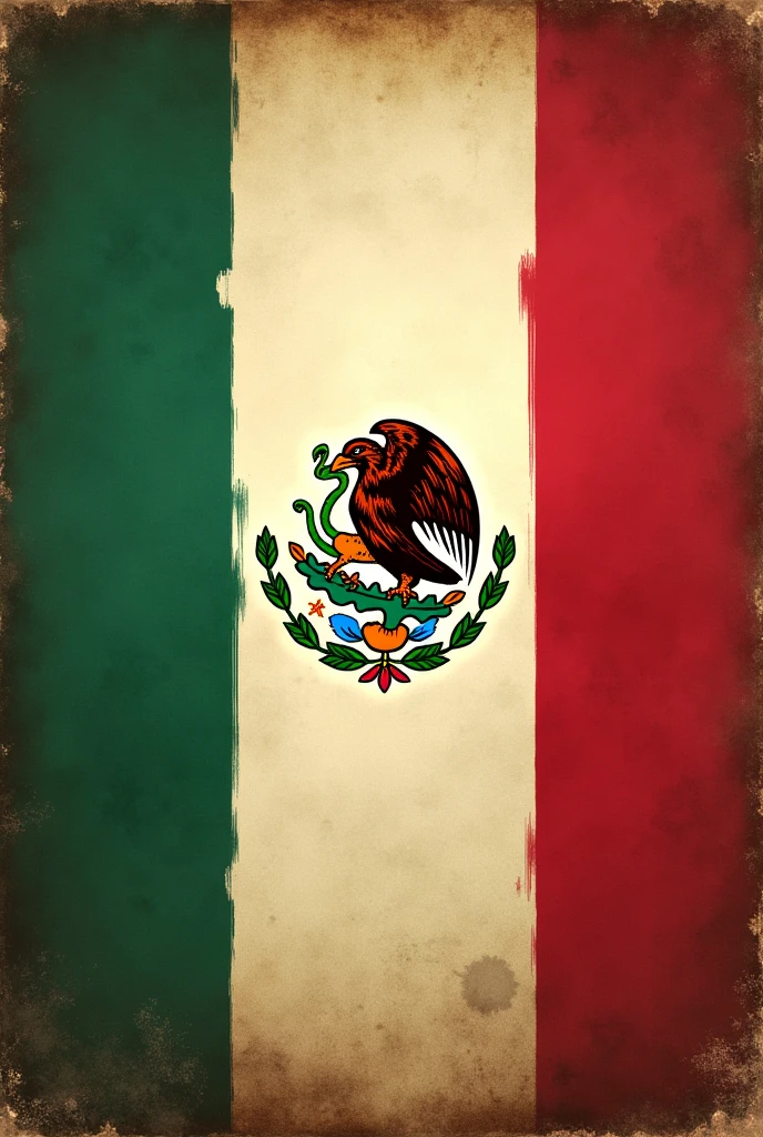 IMAGE OF THE MEXICAN FLAG RETRO