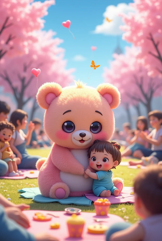 Un ours kawaii qui devord des humains