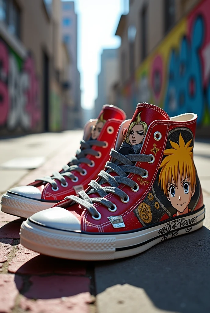 Custom shoes converse with anime decoration full metal alchemist brotherhood