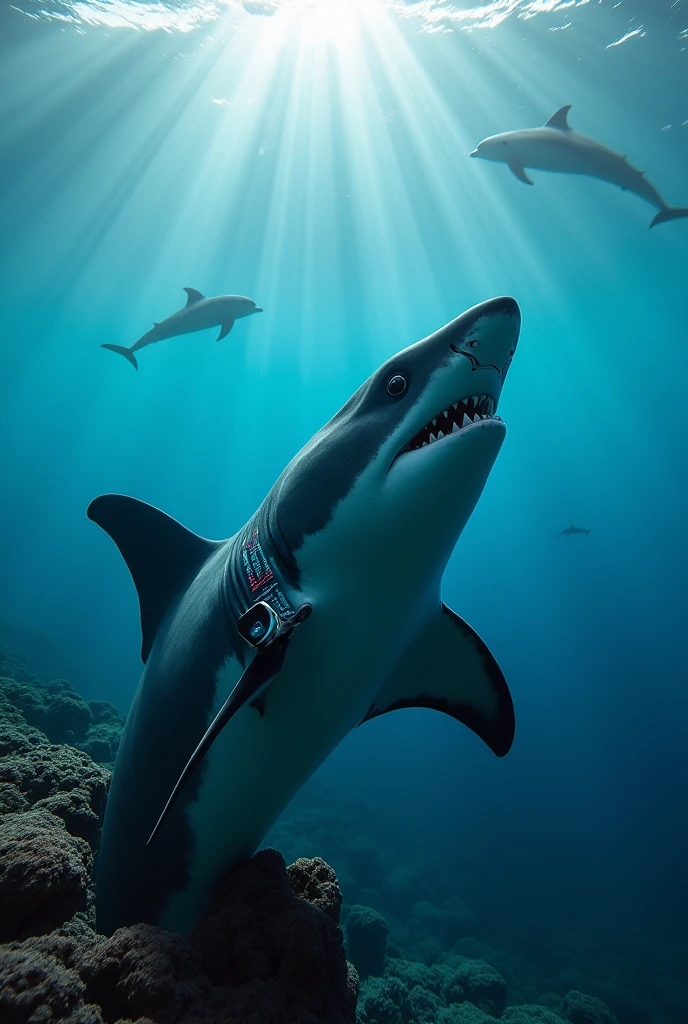Make me a shark fin with an Apple Watch