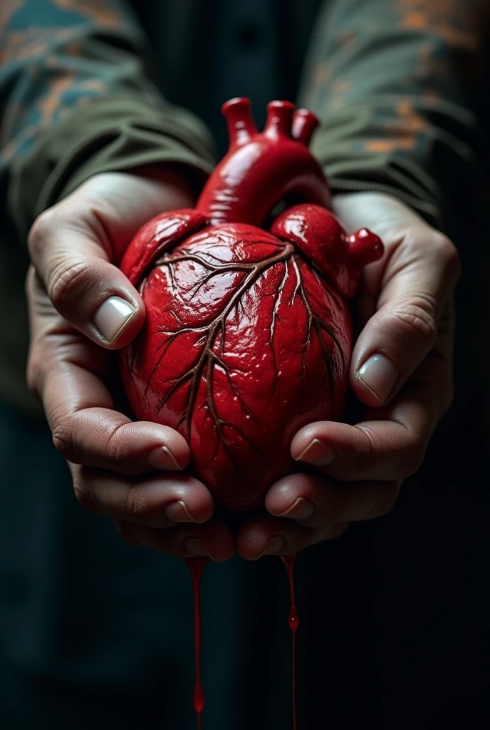 Drawing of a human heart being squeezed in a hand