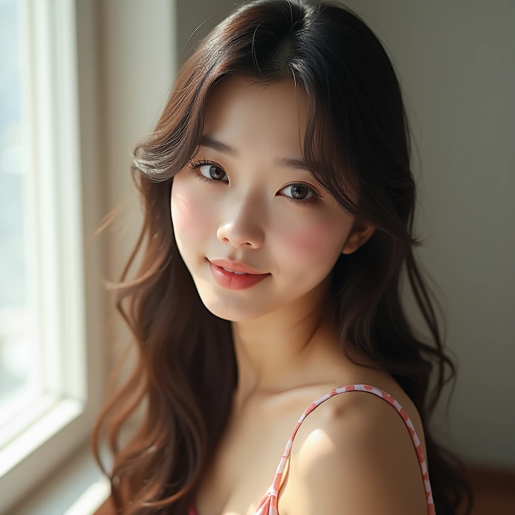 Realな写真、25 year old Japanese、Idol、cute、bangs、Long Hair、bikini、Detailed face and body、Natural lighting、High resolution、Photorealistic、(Highest quality、8k、High resolution、masterpiece:1.2)、Super detailed、(Real、Photorealistic、Photorealistic:1.37)、Realな肌の質感、Detailed eyes and lips、Beautifully detailed face、Long eyelashes、Smooth Skin、Natural body shape、
