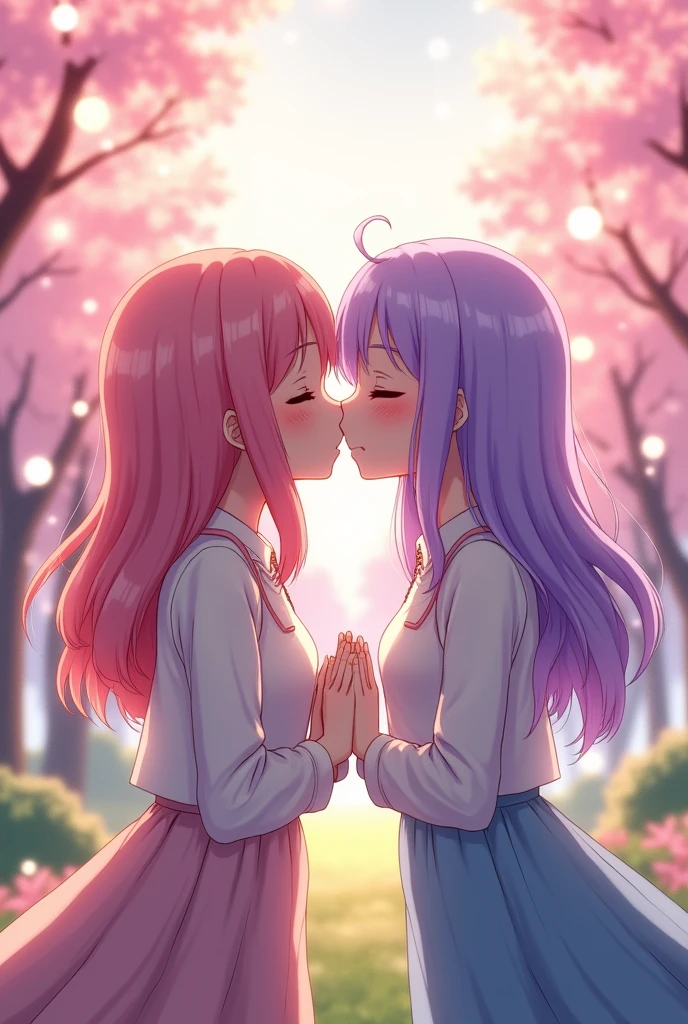 Sexy lesbian cute girl full naked kissing each other nsfw anime style