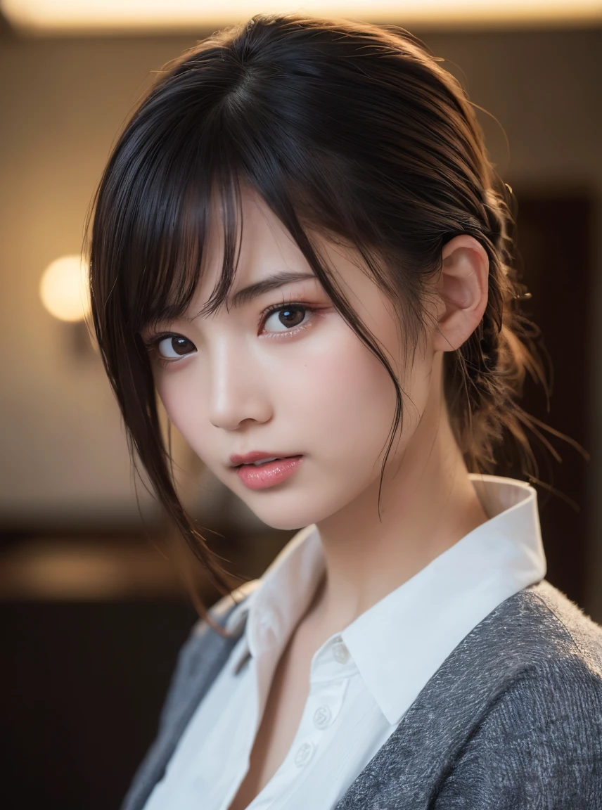(Highest quality:1.4),(masterpiece:1.4),(Realistic:1.4),(Realistic:1.2),(超High resolution, RAW Photos:1.4),(High resolution, Very detailed:1.2),(8k:1.2),photograph,a photo of a dark-haired,one person's,alone,(((kindergarten teacher, Naked with an apron, kindergarten:1.3), (Adult female:1.5),Large Breasts, (Hot water supply room:1.2), makeup pouch, During the day, A kind smile)),((Big Breasts)),(((Large areola:1.4))),((Upper Body:1.3))