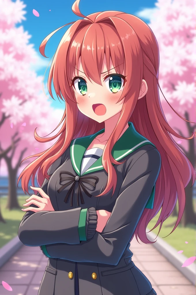 A cute Tsundere anime girl