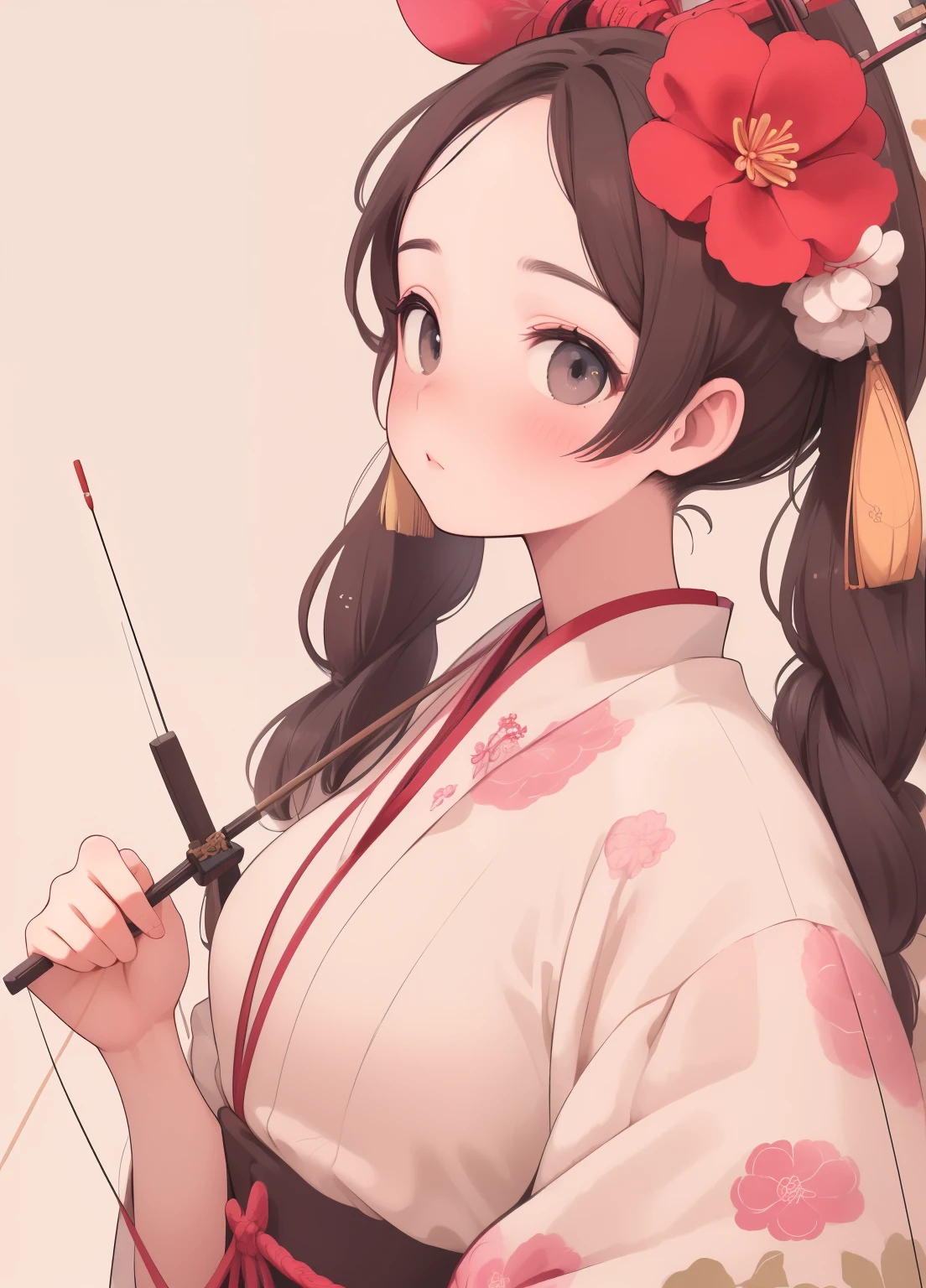(masterpiece、Highest quality、Highest quality、Official Art、Beautiful and beautiful:1.2)、(One person:1.3)Hatsune Miku、Twin tails,Beautiful breasts, Katsushika Hokusai,Front view , Chinese Female Warrior, (One personが弓矢を描いています, Showcasing oriental archery style:1.3)(Surrealism, 超High resolution, retina, Accurate, masterpiece, Anatomically correct, Textured skin, Super Detail, Attention to detail, Highest quality, High resolution)