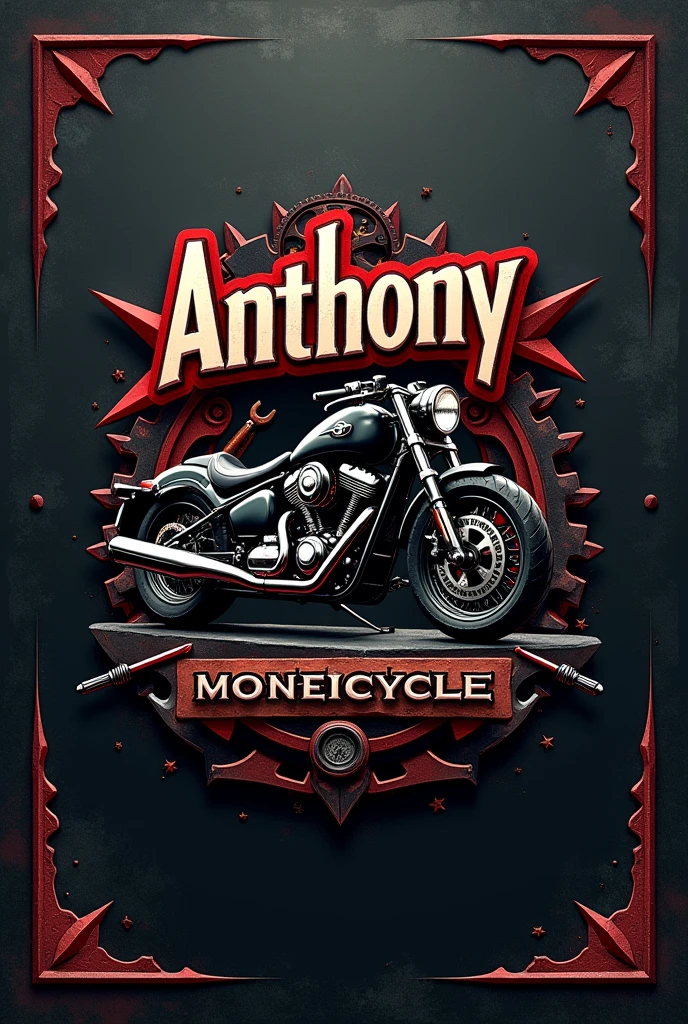 Logo with the name Anthony for a motorcycle workshop