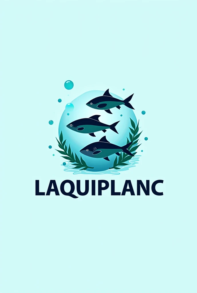 logo for the aquaculture and planktology laboratory LAQUIPLANC, with fish and planktons