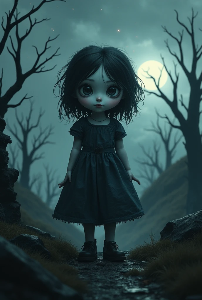 po character from the slendytubbies 3 game with creepy anime style humanized