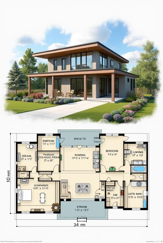 Create a house blue print