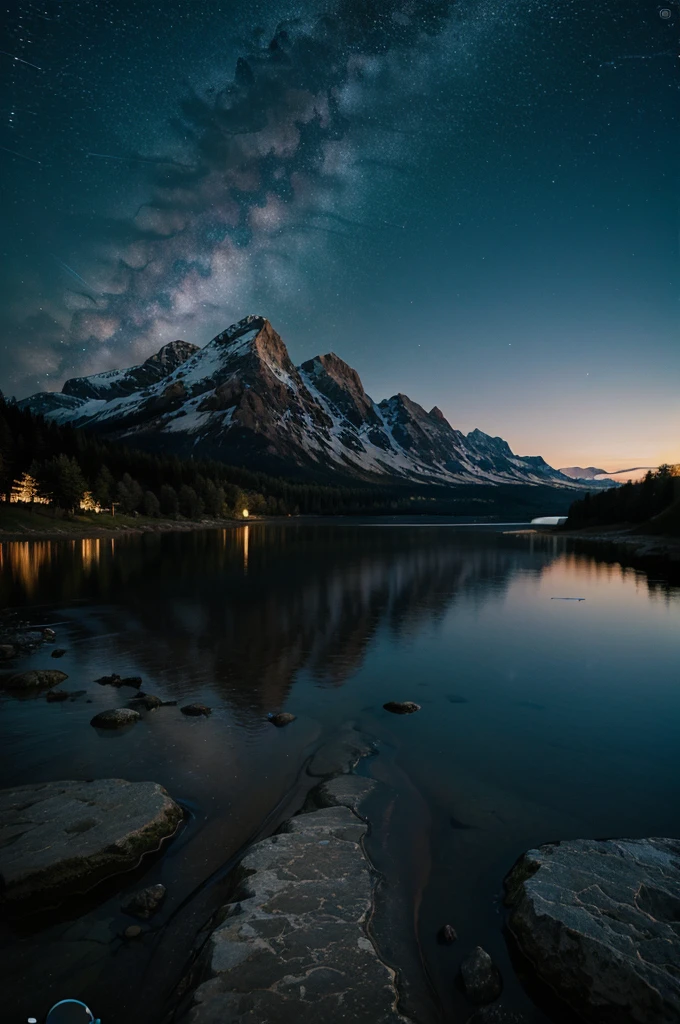 Phone Wallpaper, starry landscape,