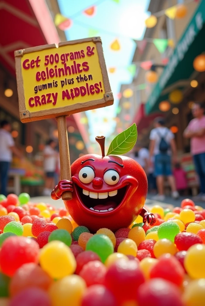 500gr gummy promotion + a crazy apple for only 150 pesos