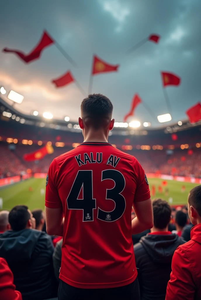 Manchester United kit number 43 and name Kalu av