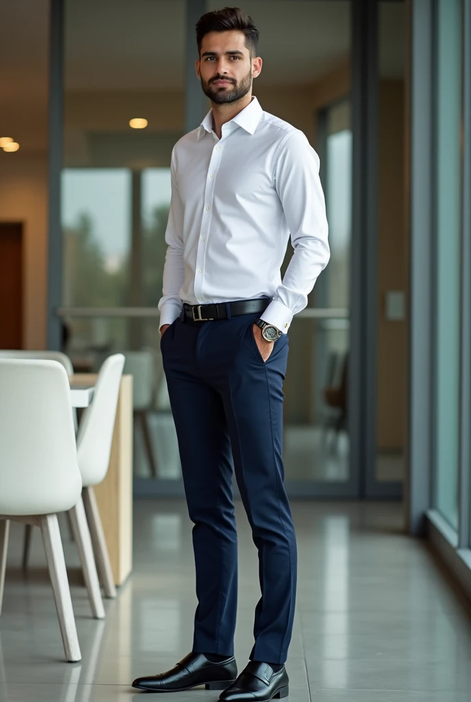 outfit man with pants longs and formal shoes