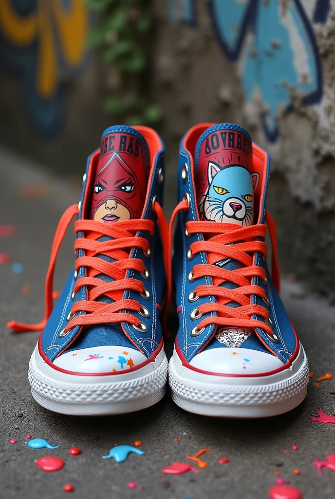 Custom shoes converse with anime decoration Thundercats drawing