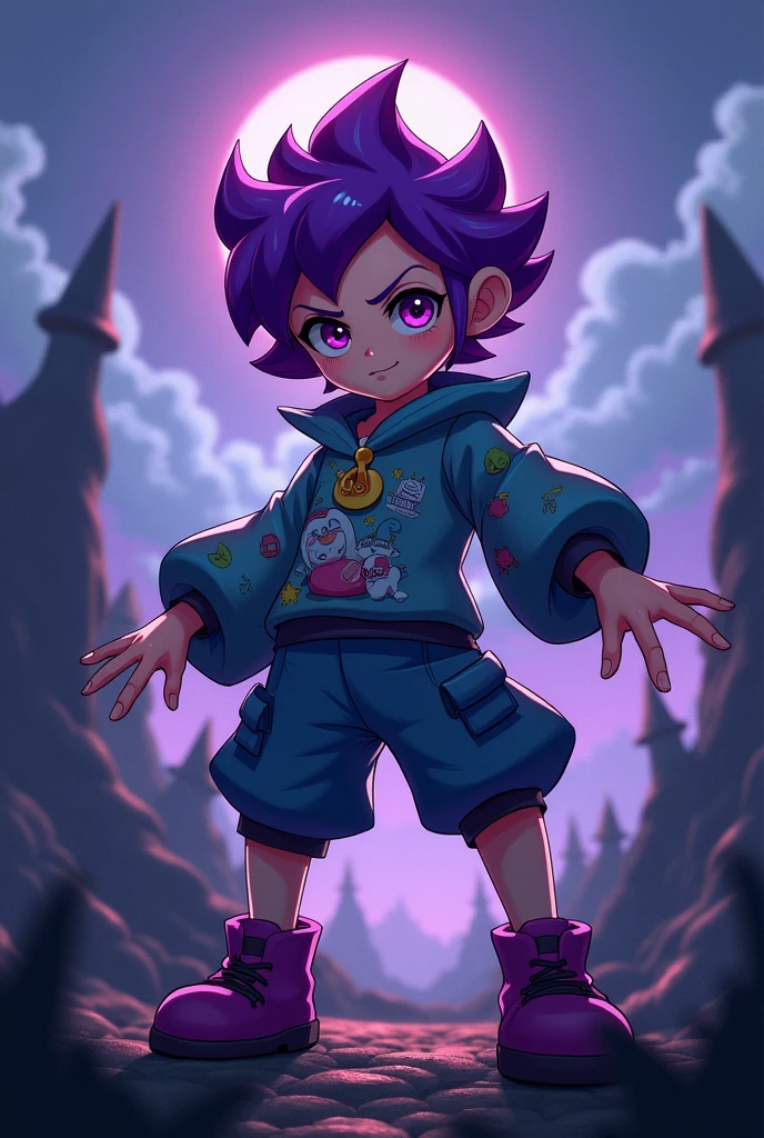 po character from the slendytubbies 3 game with anime style humanized male