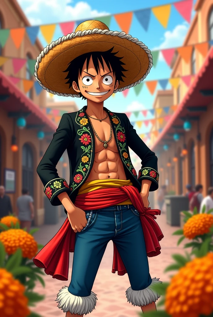 LUFFY IN MEXICAN MARIACHI CLOTHES