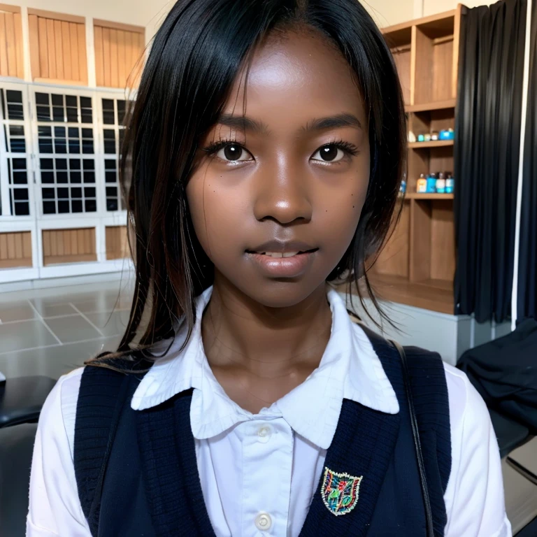 hi-school girl、Panchira、(( dark skin:1.2 ))