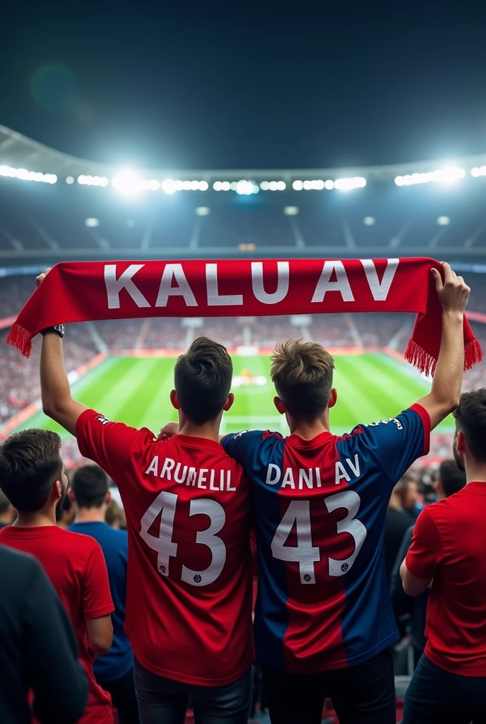 Manchester United and arsenal fans with name kalu av and Dani av number 43