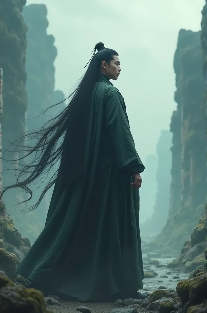Yin Yu is a character from *Tian Guan Ci Fu* (Heaven Official's Blessing), a novel by *Mo Xiang Tong Xiu*. Yin Yu, also known as General Yin, is one of the ghost generals under the command of *Xuan Zhen*, the god of war. 

Yin Yu is a solitary and reserved character, with a cold and distant appearance. He is tall and has a melancholic expression, a reflection of his tragic history and the hardships he has endured. His hair is long and dark, and usually dresses simply, which contrasts with the grandeur of other characters in the story. Although he is a man of few words, is an honorable and loyal being, willing to sacrifice himself for those he cares about.

In its story, it is revealed that his life was marked by betrayal and guilt, which led him to a state of constant suffering. Despite his tough appearance, is a complex character who carries deep internal pain.