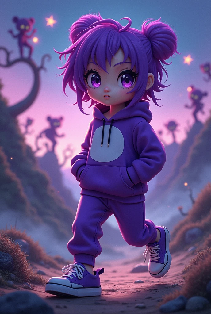po character from the slendytubbies 3 game with  anime style humanized male 