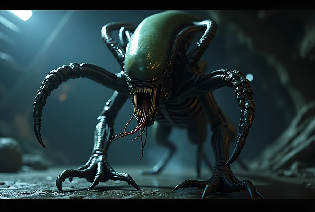 Hyperdetailed,Hyperrealistic,Realism,RAW sarcastic photography of an xenomorph facehugger (from the aliens movies) jumping at someones face,in a dark creepy space station, in the dark shadows, from the alien movies style,realistic style,8k HD ultra fine detailed,cinematic,photo realistic,dynamic lighting,masterpiece,32k,high definition,behance contest winner,smooth,ultra high definition,ultra sharp focus, intricate artwork masterpiece,text:"Need a hug?"