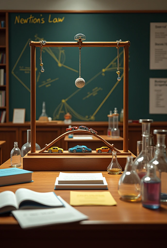 Science Experimental Practices on Newton's Laws with no people in the image