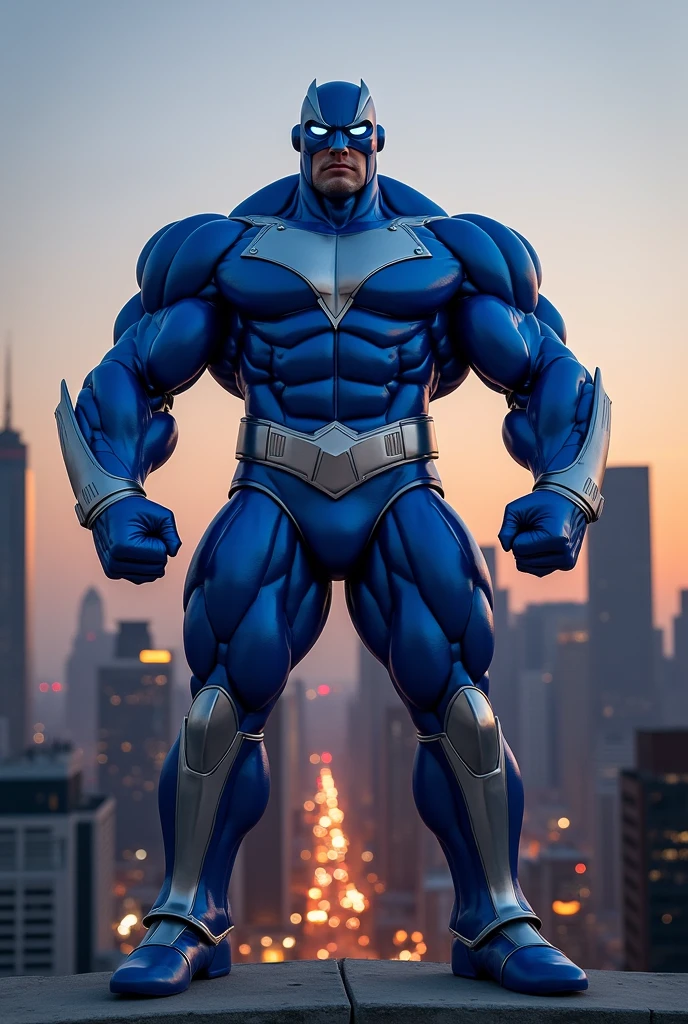 a super hero with huge muscles and 4 arms