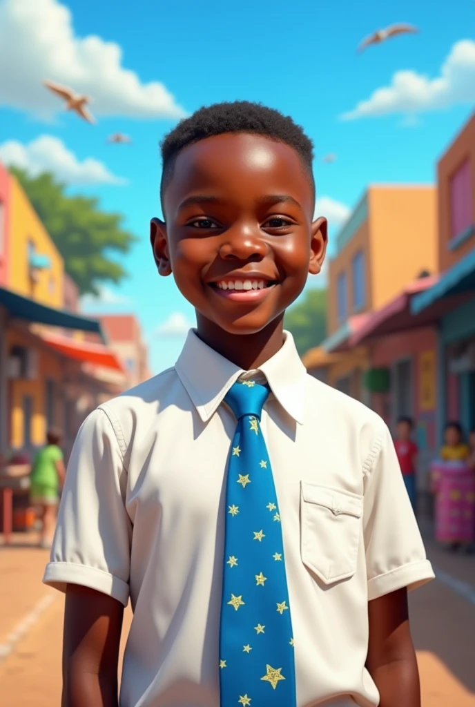 African boy wearing a tie 
