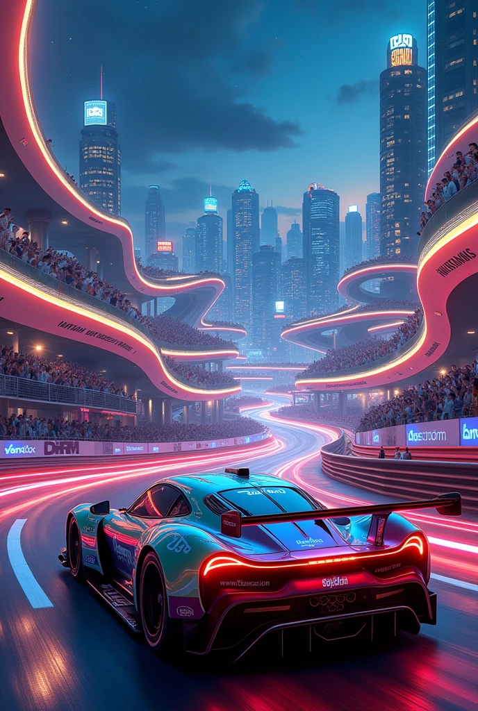 Create a car race with super cool tracks