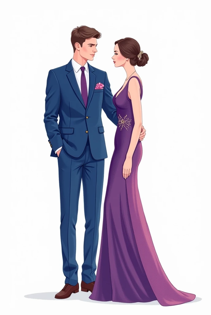 
I need an image of the clothing to give references to the wedding guests for the dress code, which will be cocktail style. The drawings can be Disney style. minimalist. A Man and a Woman, no partner, only clothing models. Clothes are what matters 
