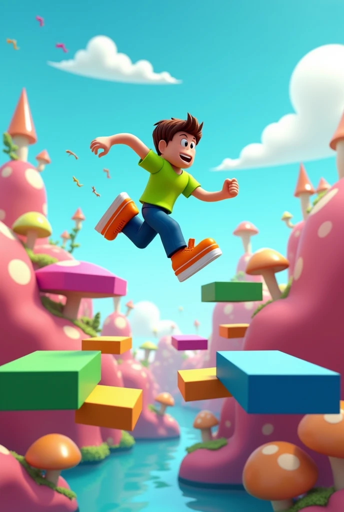 Simple Roblox parkour. Bad realism.