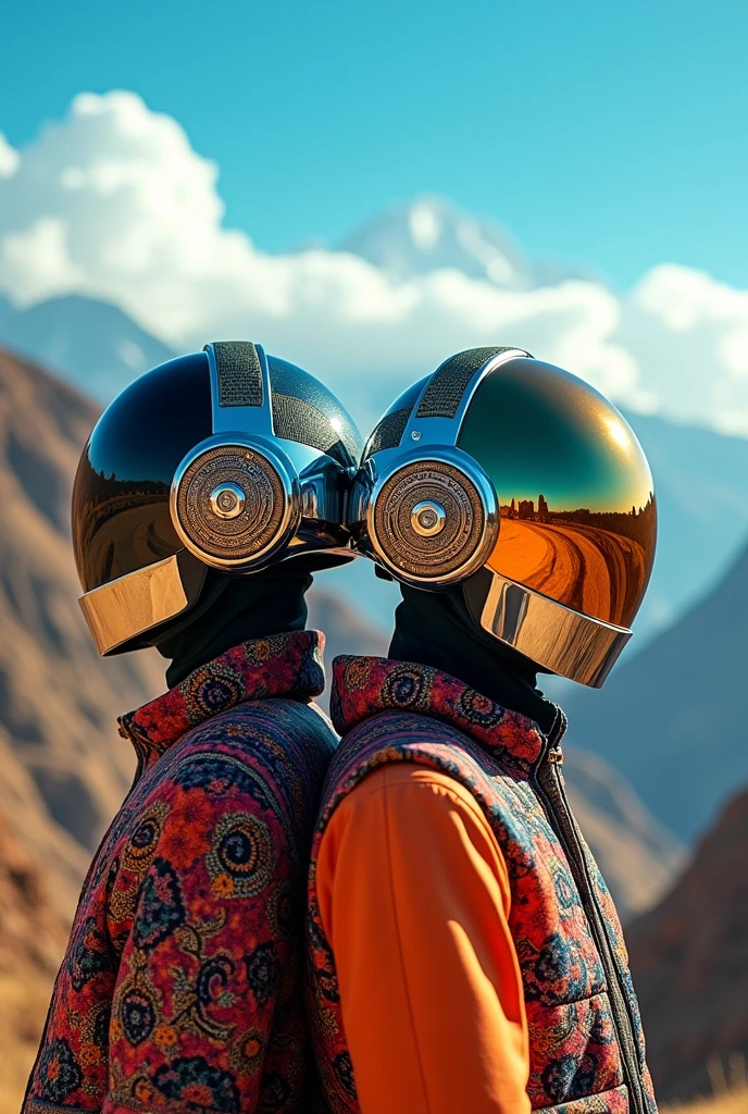 daft punk helmets, reflects Peru
