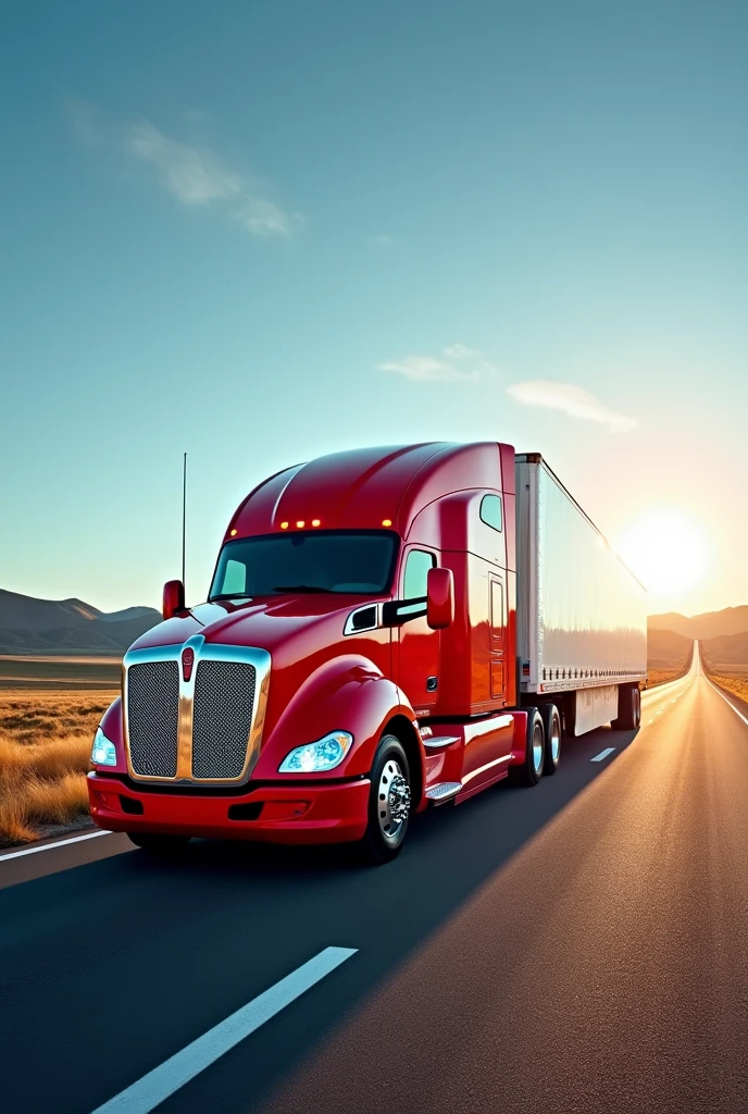 Kenworth T800 with T.I.M at the door with a low bed