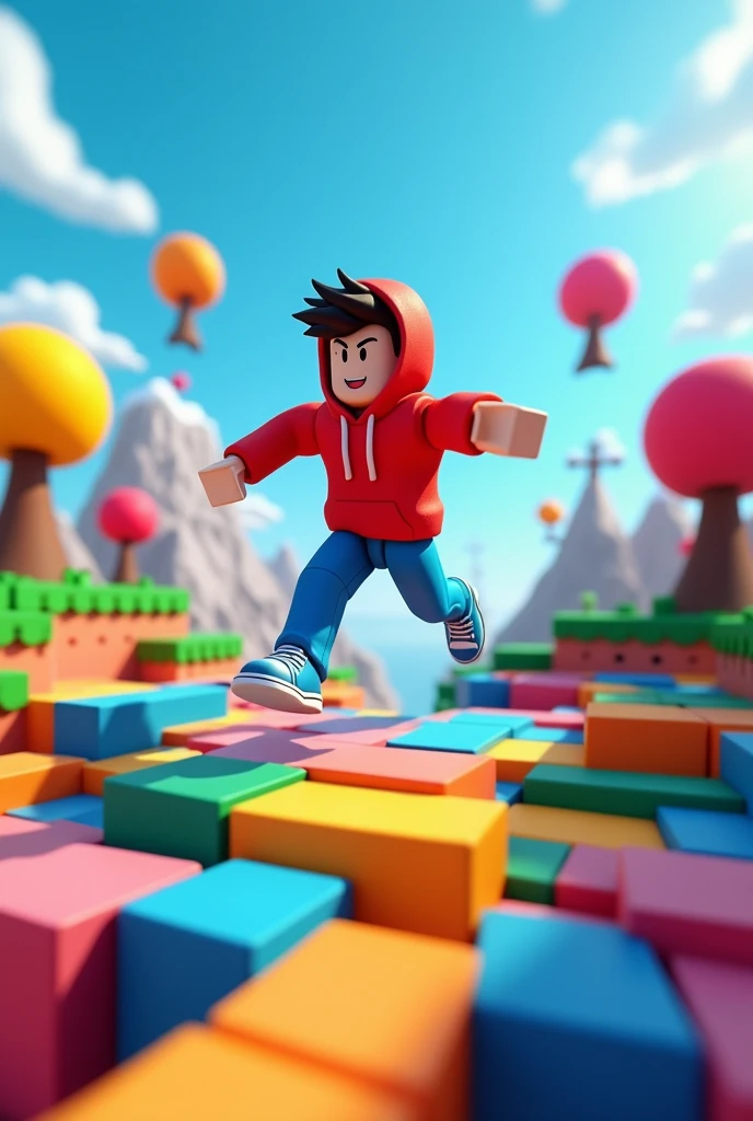 Simple Roblox parkour with just one character