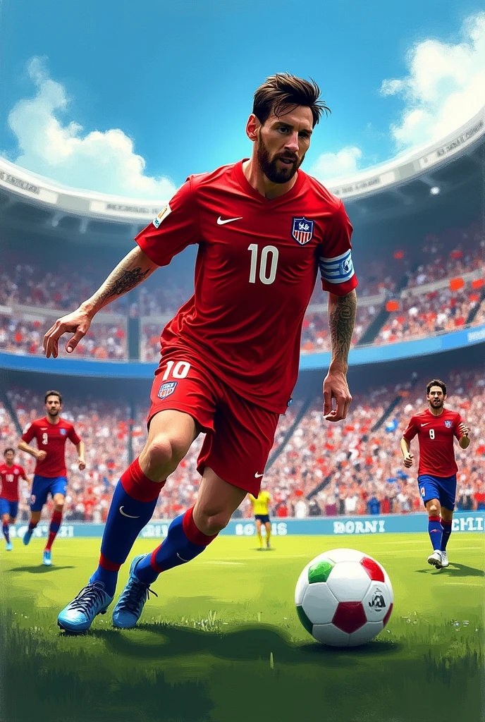 Lionel Messi playing for Chile