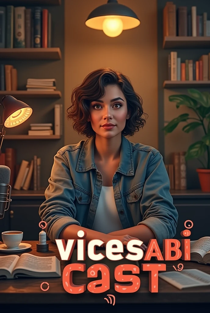 An art for a podcast call named "vicesabiacast" to share on Instagram, in a simple and impressive way