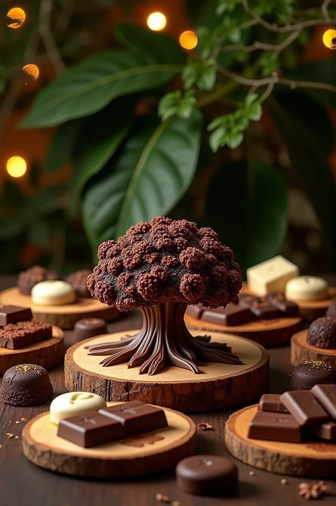 Create a chocolate display for the Ceibo brand