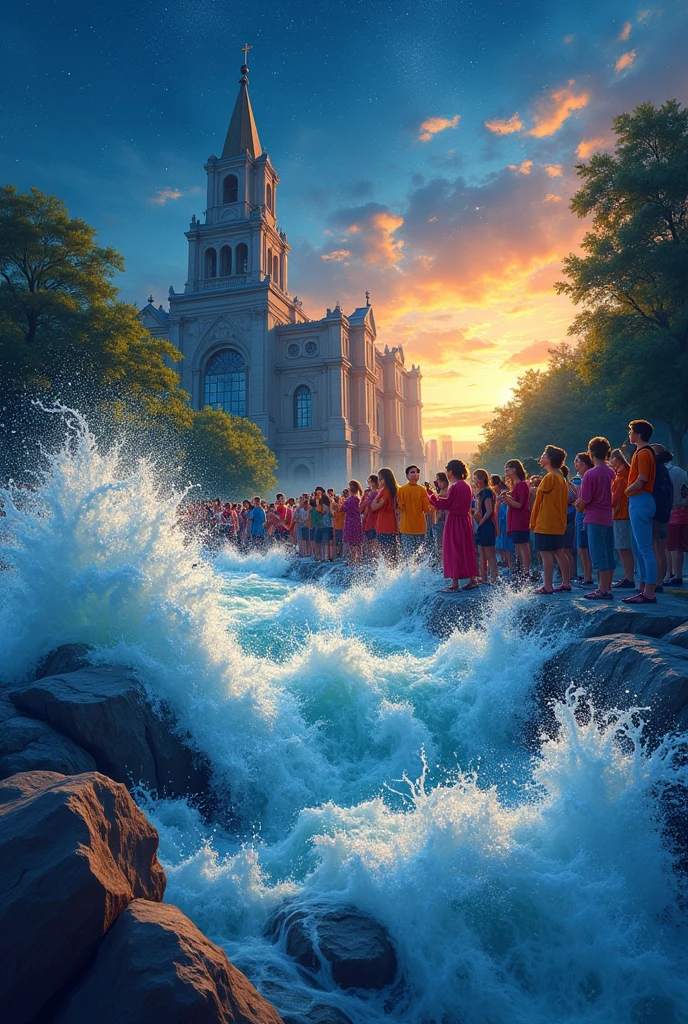 Art for the church youth conference Theme : counterflow to the false gospel