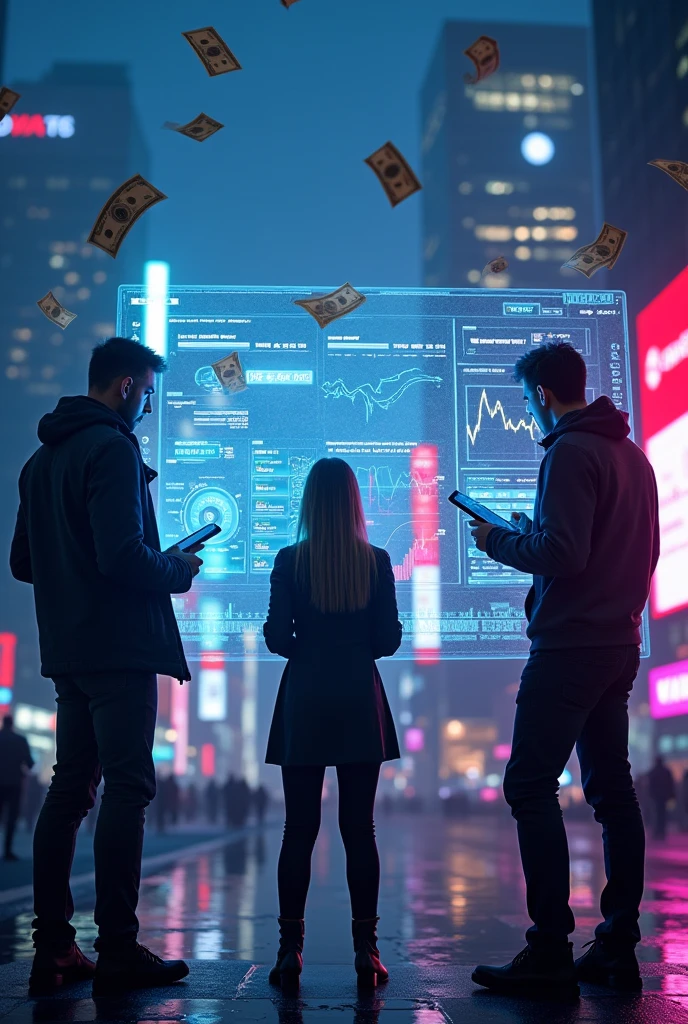 GENERATE AN IMAGE FOR THE COVER OF AN ARTIFICIAL INTELLIGENCE COURSE FOR MONETIZATION AND FLYING BILLS DERIVED FROM BETTING ANALYSES