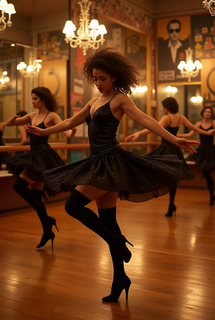 Classic jazz dancers at the dance studio photo