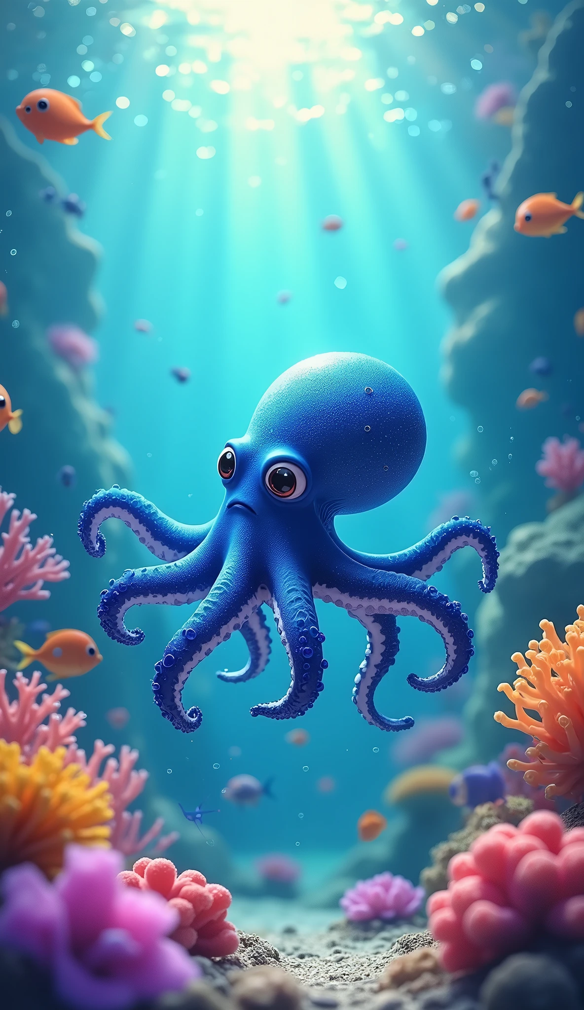 Baby octopus, doo doo doo
Swimming in the ocean, with a twirl or two
Eight little arms, and a big smile too
Baby octopus, doo doo doo
Octo, octo, everywhere
In the sea, with his friends to share
Octo, octo, come and play
Doo doo doo, every single day
Mama octopus, doo doo doo
Teaching baby octopus, what to do
Changing colors, and swimming fast
Mama octopus, doo doo doo
Octo, octo, everywhere
In the sea, with his friends to share
Octo, octo, come and play
Doo doo doo, every single day
Grandma octopus, doo doo doo
Telling stories, of the ocean blue
Grandpa octopus, doo doo doo
Singing songs, with a heart so true
Octo, octo, everywhere
In the sea, with his friends to share
Octo, octo, come and play
Doo doo doo, every single day