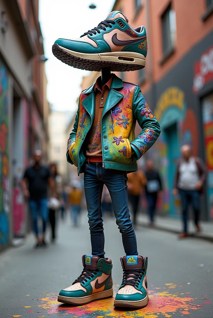 Man with shoe head
